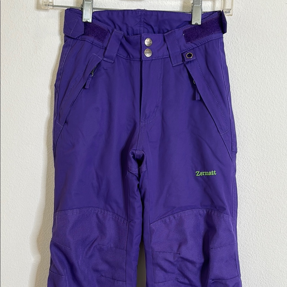 Bold Purple Ski Pants with Durable Fabric